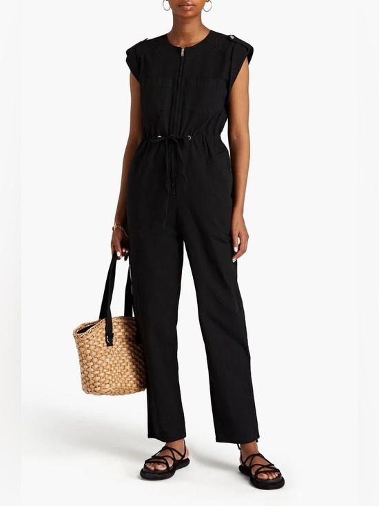 ba&sh Pants - ba&sh Alia cotton-blend canvas jumpsuit